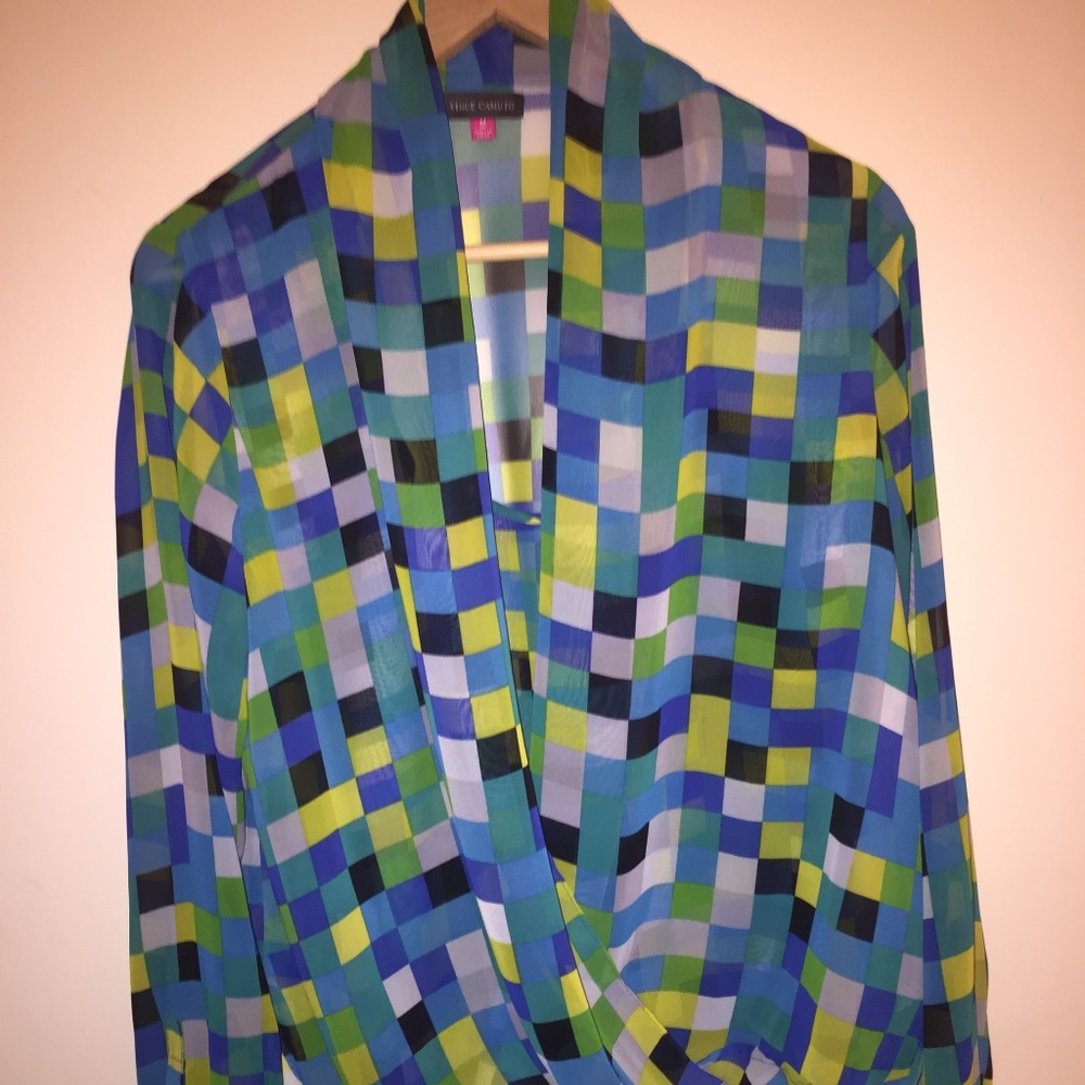 Checkerbord Vince Camuto Blouse